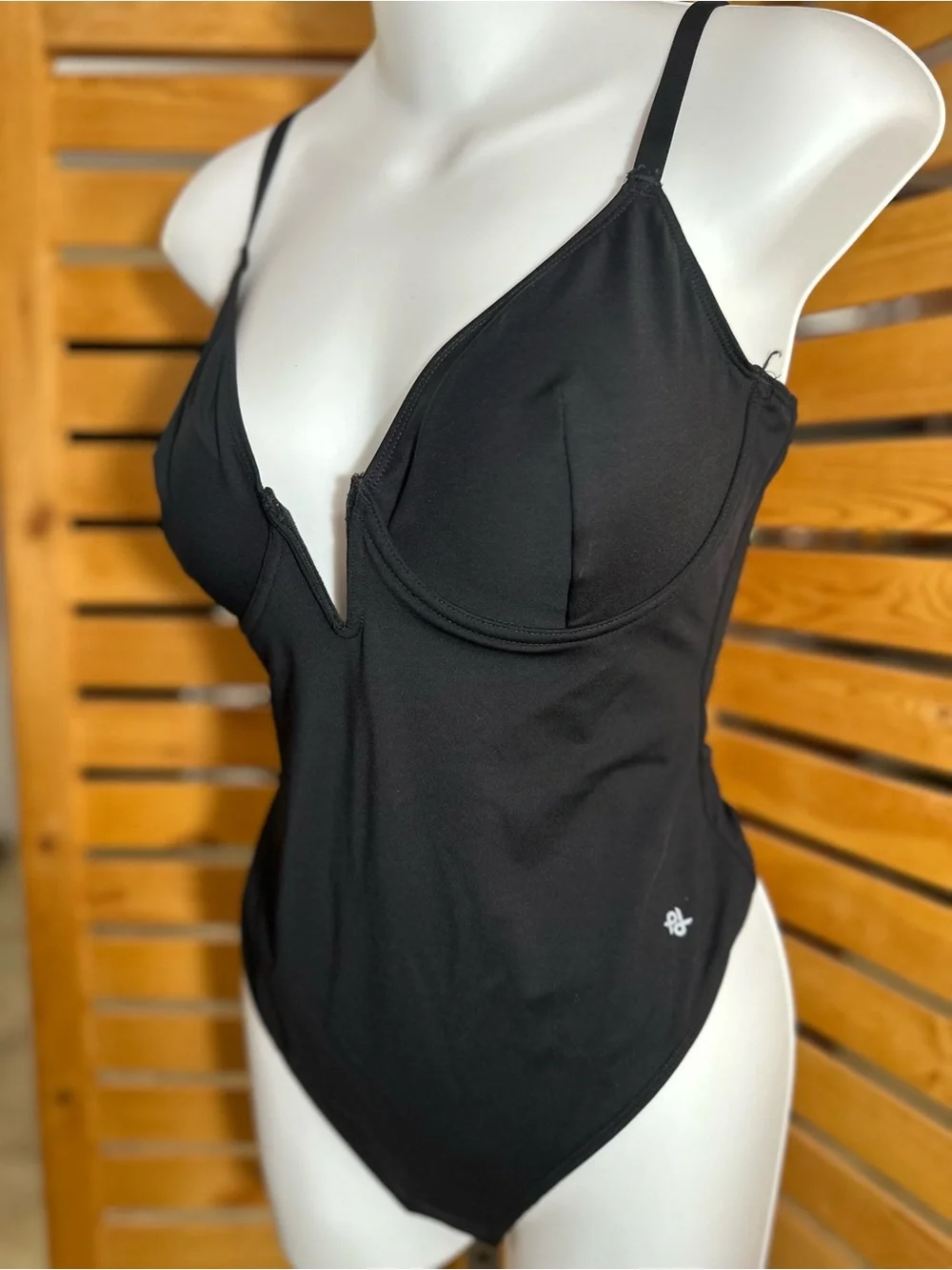 Black Sculpting V-Plunge Shapewear Bodysuit